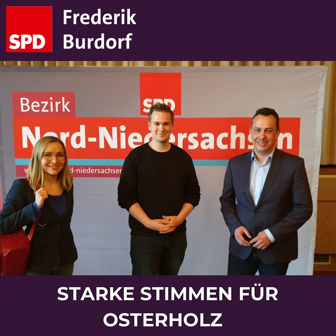 Foto der Landtagsabgeordneten Liebetruth und Lottke gemeinsam mit dem Kandidaten Burdorf in der Mitte - Darunter der Schriftzug: Starke Stimmen für Osterholz