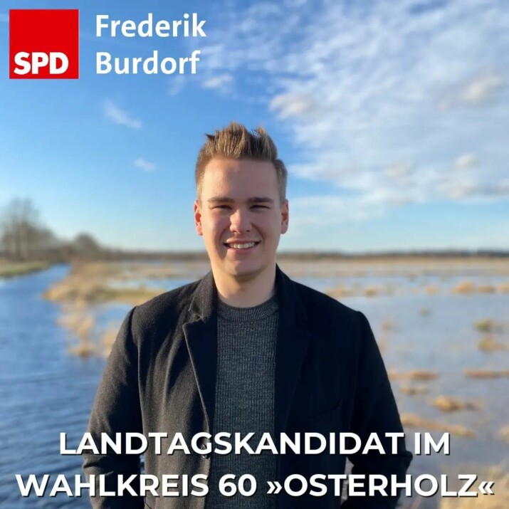 Frederik Burdorf - SPD-Landtagskandidat im Wahlkreis 60 »Osterholz«